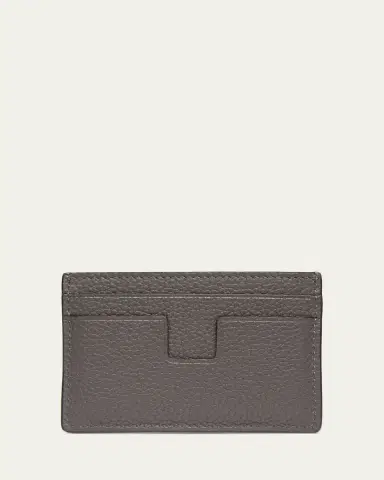 Tom Ford Men's T Line Soft Grain Leather Card Holder | Thumbnail 4 Tom Ford Men's T Line Soft Grain Leather Card Holder | Thumbnail 4