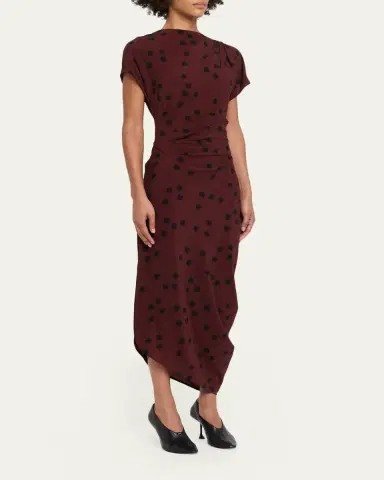 Proenza Schouler Ren Polka Dot Ruched Dress | Thumbnail 4 Proenza Schouler Ren Polka Dot Ruched Dress | Thumbnail 4