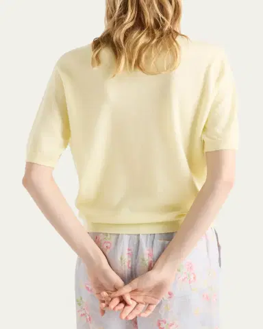 Prada Superfine Cashmere Short-Sleeve T-Shirt | Thumbnail 8 Prada Superfine Cashmere Short-Sleeve T-Shirt | Thumbnail 8