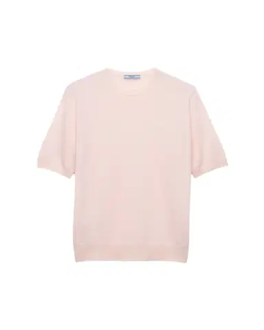 Prada Superfine Cashmere Short-Sleeve T-Shirt | Thumbnail 1 Prada Superfine Cashmere Short-Sleeve T-Shirt | Thumbnail 1