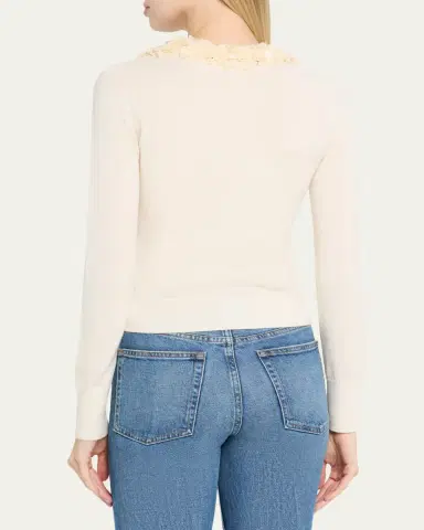 Ulla Johnson Anna Embellished Merino Cardigan | Thumbnail 3 Ulla Johnson Anna Embellished Merino Cardigan | Thumbnail 3
