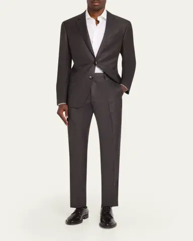 Giorgio Armani Men's Soft Line Micro-Check Two-Piece Suit | Thumbnail 2