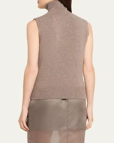 Brandon Maxwell Bruno Turtleneck Sleeveless Sweater | Thumbnail 3 Brandon Maxwell Bruno Turtleneck Sleeveless Sweater | Thumbnail 3
