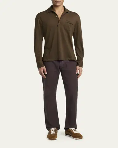 Tom Ford Men's Mick Suede and Leather Low-Top Sneakers | Thumbnail 3