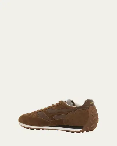 Tom Ford Men's Mick Suede and Leather Low-Top Sneakers | Thumbnail 4