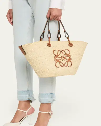 Loewe Anagram Woven Palm Leaf Basket Tote Bag | Thumbnail 2 Loewe Anagram Woven Palm Leaf Basket Tote Bag | Thumbnail 2