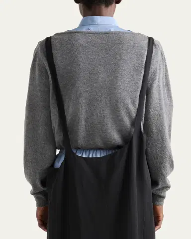 Prada Plunging V-Neck Cashmere Cardigan | Thumbnail 3 Prada Plunging V-Neck Cashmere Cardigan | Thumbnail 3