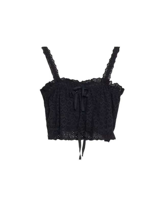 Isola Embroidered Eyelet Cotton Top