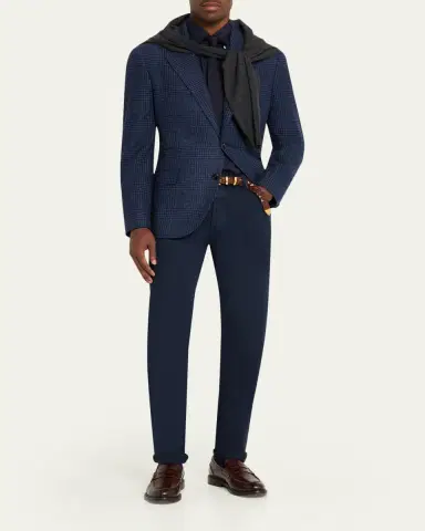 Brunello Cucinelli Men's Dyed Denim Slim-Straight Leg Five-Pocket Pants | Thumbnail 7