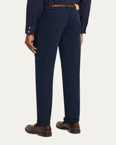 Brunello Cucinelli Men's Dyed Denim Slim-Straight Leg Five-Pocket Pants | Thumbnail 8