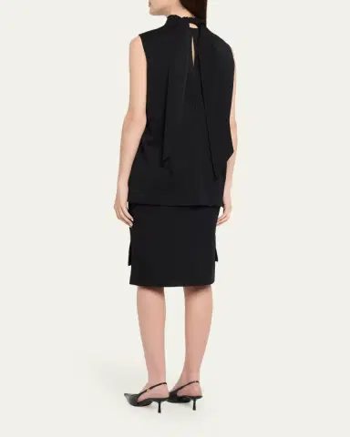 Brandon Maxwell Noa Sleeveless Blouson Dress | Thumbnail 3