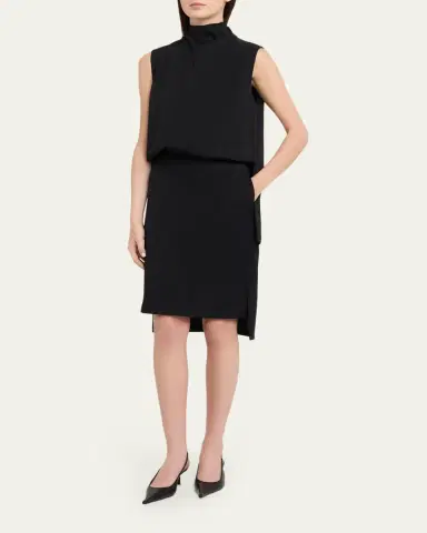 Brandon Maxwell Noa Sleeveless Blouson Dress | Thumbnail 4