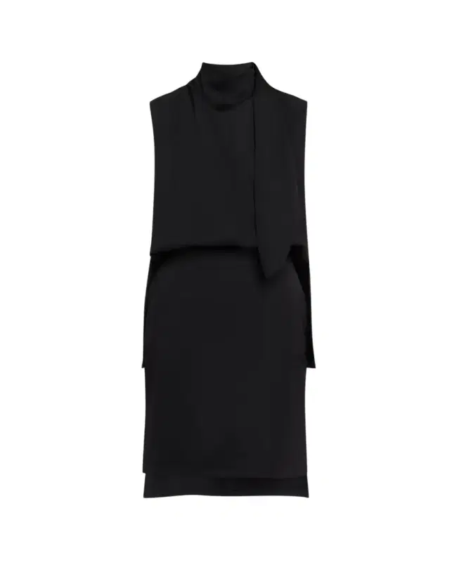 Brandon Maxwell Noa Sleeveless Blouson Dress