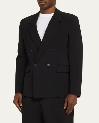 Frame Men's Tropical Wool Double-Breasted Blazer | Thumbnail 4 Frame Men's Tropical Wool Double-Breasted Blazer | Thumbnail 4