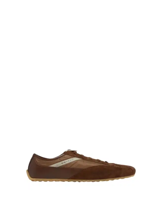 McQueen Men's Boxe Mixed Media Low-Top Sneakers