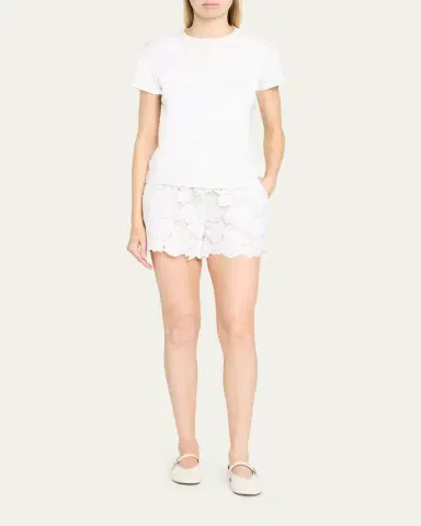 L'Agence Laina Eyelet Shorts | Thumbnail 2 L'Agence Laina Eyelet Shorts | Thumbnail 2