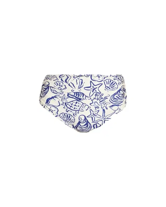 Teya Ruched High-Rise Bikini Bottoms