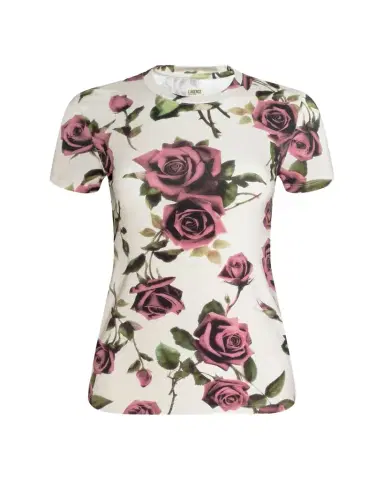 L'Agence Ressi Short-Sleeve Rose Tee | Thumbnail 1 L'Agence Ressi Short-Sleeve Rose Tee | Thumbnail 1