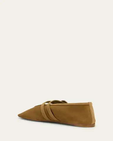 Le Monde Béryl Claudia Suede Western Buckle Ballerina Flats | Thumbnail 6