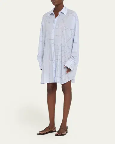 TOTEME Long Summer Shirtdress | Thumbnail 4 TOTEME Long Summer Shirtdress | Thumbnail 4