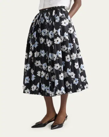 Prada Wildflower Cotton Midi Skirt | Thumbnail 4 Prada Wildflower Cotton Midi Skirt | Thumbnail 4