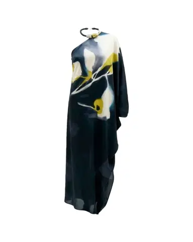 Silvia Tcherassi Erica Floral Silk One-Shoulder Maxi Dress | Thumbnail 1