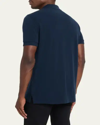 Tom Ford Men's Lyocell Pique Polo Shirt | Thumbnail 7 Tom Ford Men's Lyocell Pique Polo Shirt | Thumbnail 7