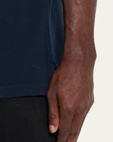 Tom Ford Men's Lyocell Pique Polo Shirt | Thumbnail 9 Tom Ford Men's Lyocell Pique Polo Shirt | Thumbnail 9