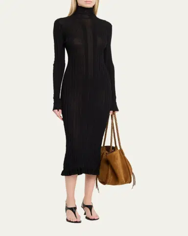 Proenza Schouler Monet Dress in Fine Bobble Knit | Thumbnail 4