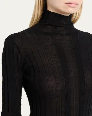 Proenza Schouler Monet Dress in Fine Bobble Knit | Thumbnail 5