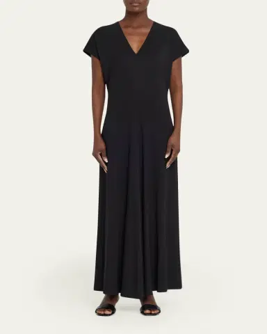 TOTEME V-Neck Jersey Dress | Thumbnail 2 TOTEME V-Neck Jersey Dress | Thumbnail 2