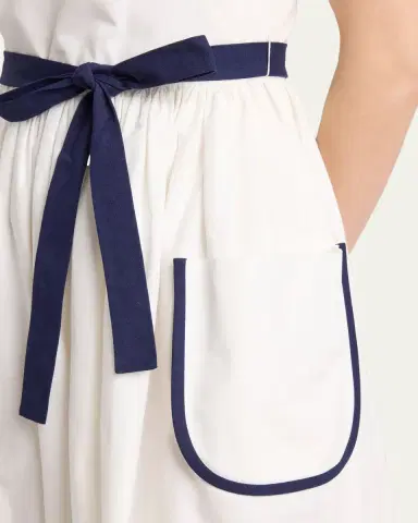 Prada Slubbed Toile Sleeveless Dress | Thumbnail 5 Prada Slubbed Toile Sleeveless Dress | Thumbnail 5