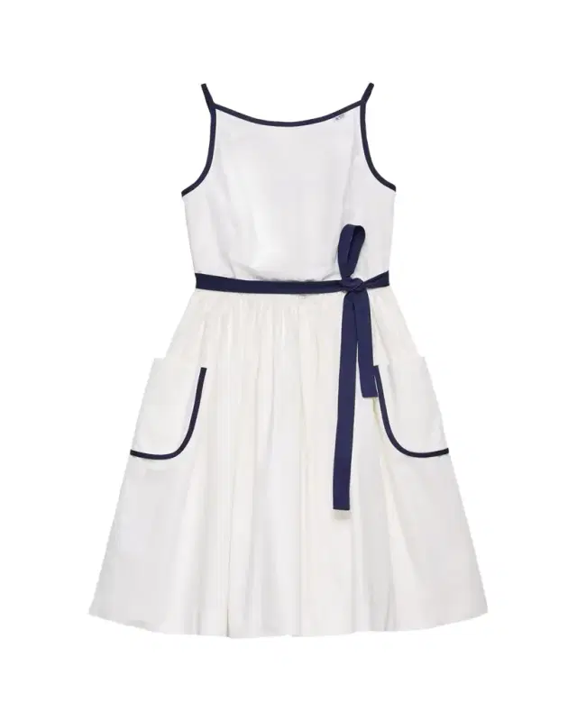 Prada Slubbed Toile Sleeveless Dress