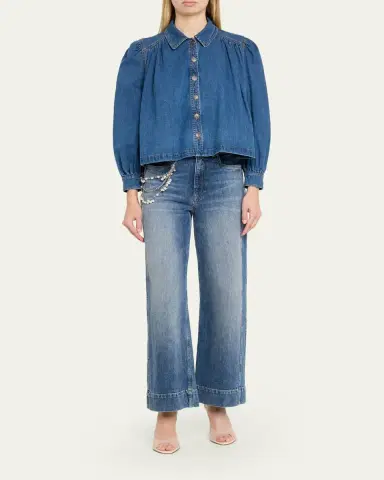 Cinq à Sept Lyla Denim Swing Jacket | Thumbnail 2 Cinq à Sept Lyla Denim Swing Jacket | Thumbnail 2