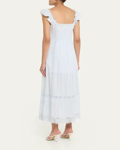 LoveShackFancy Kailette Button-Front Maxi Dress | Thumbnail 3 LoveShackFancy Kailette Button-Front Maxi Dress | Thumbnail 3
