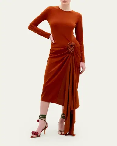 Silvia Tcherassi Ananya Jersey Midi Dress | Thumbnail 2 Silvia Tcherassi Ananya Jersey Midi Dress | Thumbnail 2