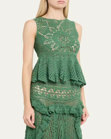 Ulla Johnson Cora Sleeveless Crochet Top | Thumbnail 4