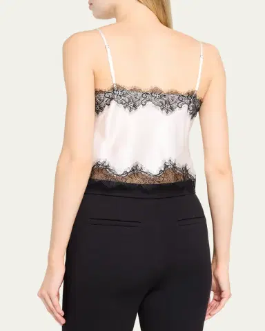L'Agence Kimber Lace-Trim Silk Cami | Thumbnail 2 L'Agence Kimber Lace-Trim Silk Cami | Thumbnail 2