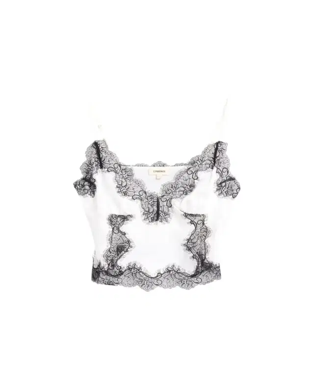 Kimber Lace-Trim Silk Cami