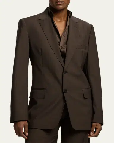 Ralph Lauren Collection Tropical Wool Single-Breasted Blazer | Thumbnail 4 Ralph Lauren Collection Tropical Wool Single-Breasted Blazer | Thumbnail 4