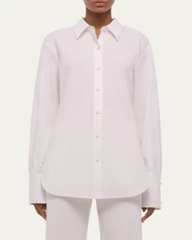 Helmut Lang Tie-Back Button-Front Cotton Shirt | Thumbnail 4 Helmut Lang Tie-Back Button-Front Cotton Shirt | Thumbnail 4