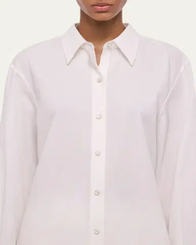 Helmut Lang Tie-Back Button-Front Cotton Shirt | Thumbnail 5 Helmut Lang Tie-Back Button-Front Cotton Shirt | Thumbnail 5