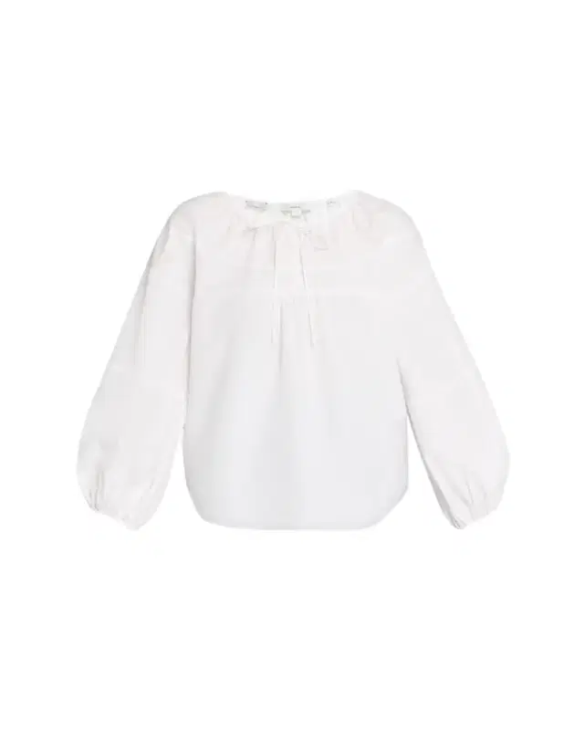 Vince Shirred Long-Sleeve Top