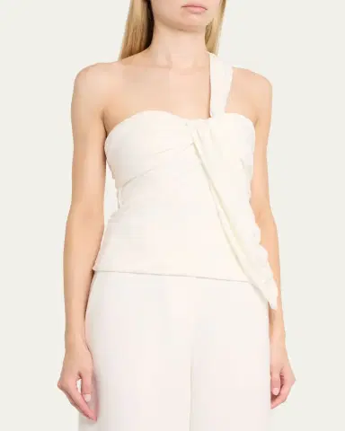 Simkhai Nathreen Draped One-Shoulder Top | Thumbnail 4 Simkhai Nathreen Draped One-Shoulder Top | Thumbnail 4