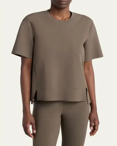 Stella McCartney Iconic Compact Knit Short-Sleeve Top | Thumbnail 4 Stella McCartney Iconic Compact Knit Short-Sleeve Top | Thumbnail 4