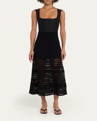 Simkhai Westly Open-Stitch Midi Skirt | Thumbnail 2
