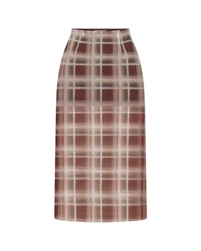 FRAME The Plaid Organza Skirt