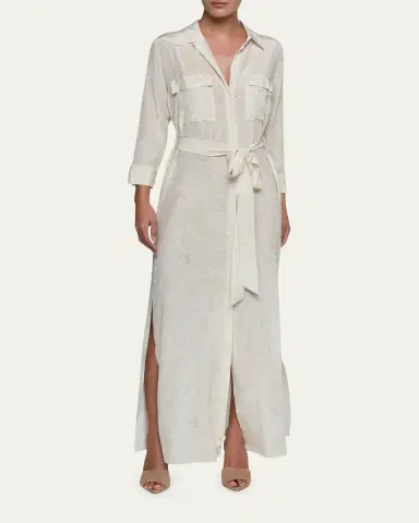 L'Agence Cameron Paisley Silk Long Shirtdress | Thumbnail 2 L'Agence Cameron Paisley Silk Long Shirtdress | Thumbnail 2