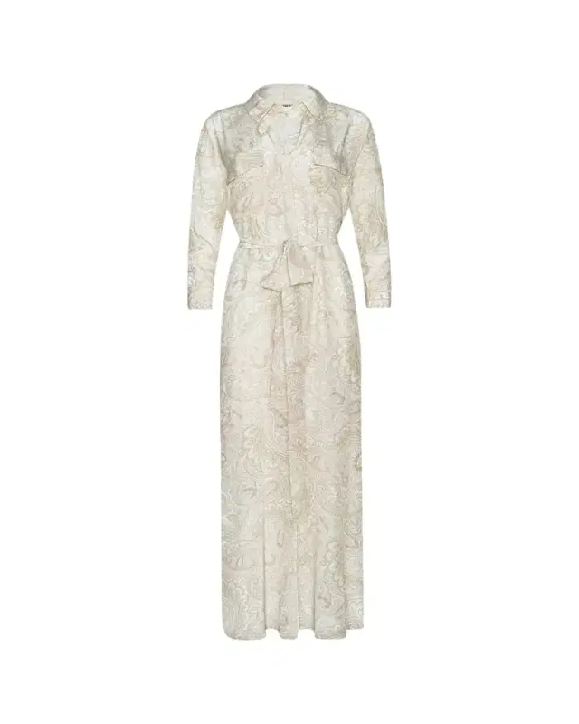 L'Agence Cameron Paisley Silk Long Shirtdress