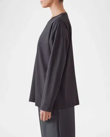 Eskandar Long-Sleeve Pima Cotton Top | Thumbnail 3 Eskandar Long-Sleeve Pima Cotton Top | Thumbnail 3